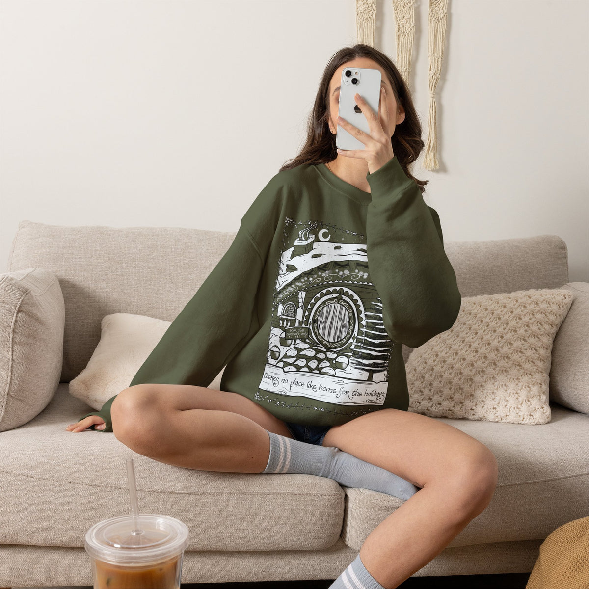 There's No Place Like Home for the Holidays, Crewneck Sweatshirt (Gildan brand)