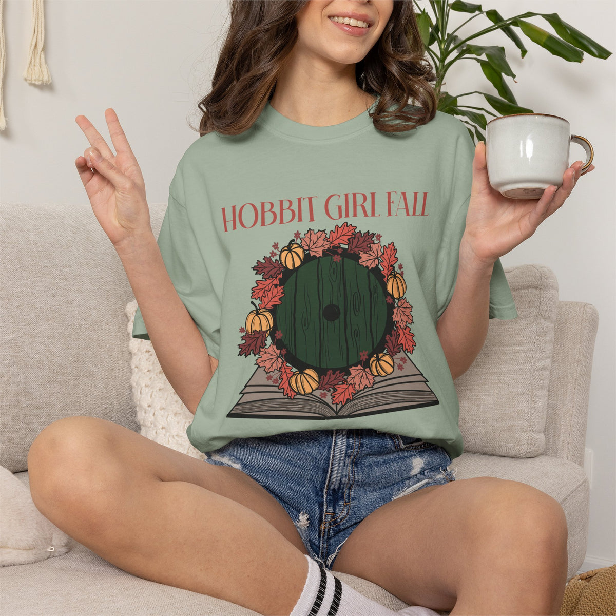 Hobbit Girl Fall T-Shirt (Comfort Colors brand)