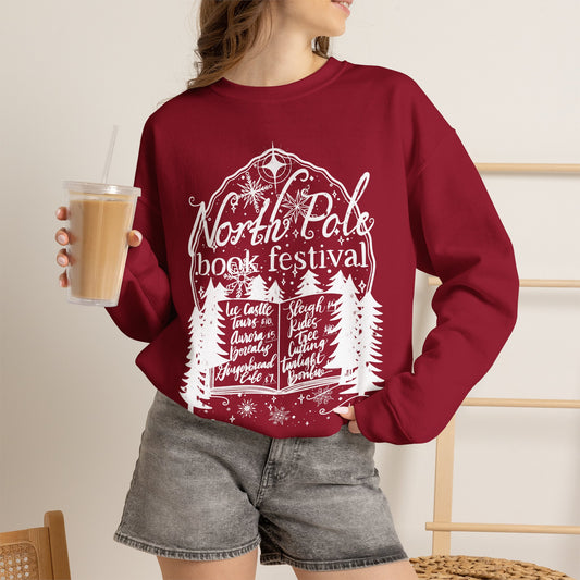 North Pole Book Festival, Crewneck Sweatshirt (Gildan brand)