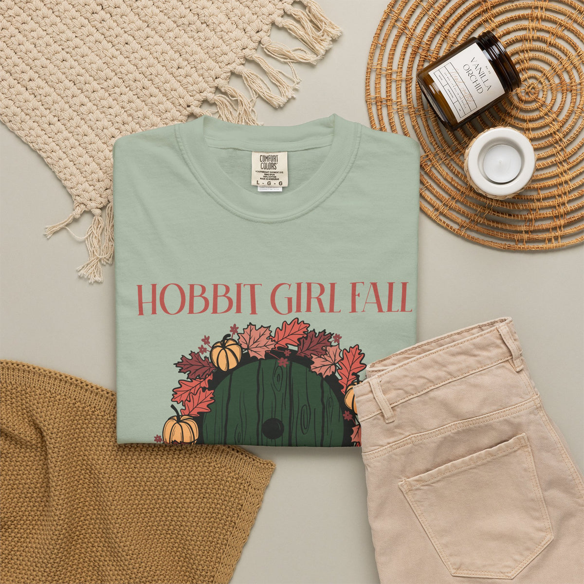 Hobbit Girl Fall T-Shirt (Comfort Colors brand)