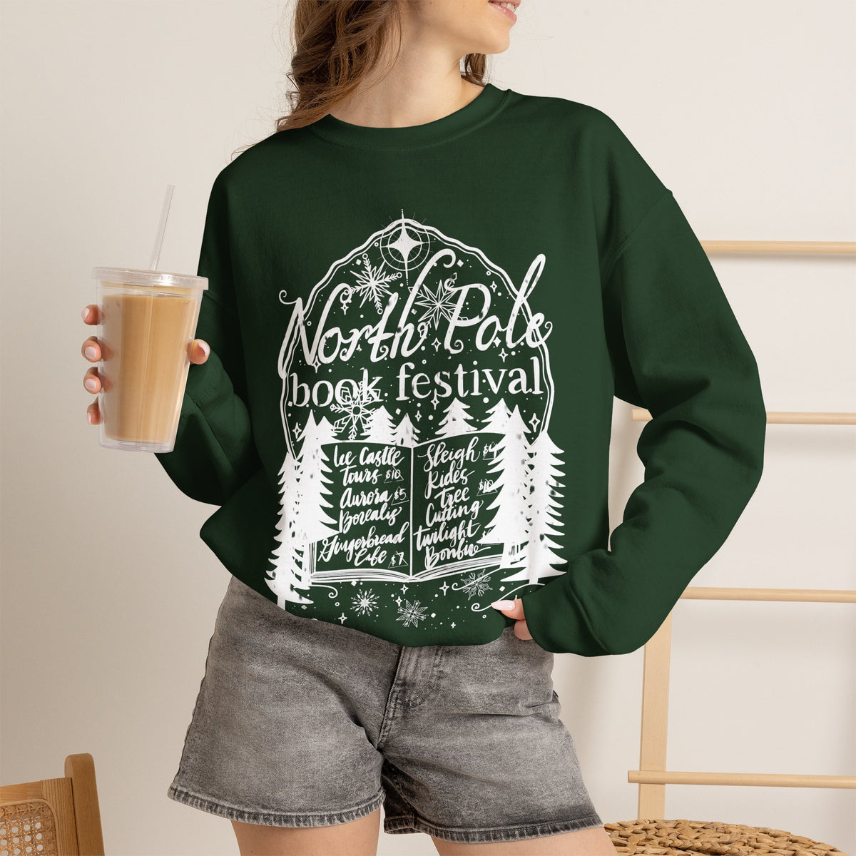 North Pole Book Festival, Crewneck Sweatshirt (Gildan brand)