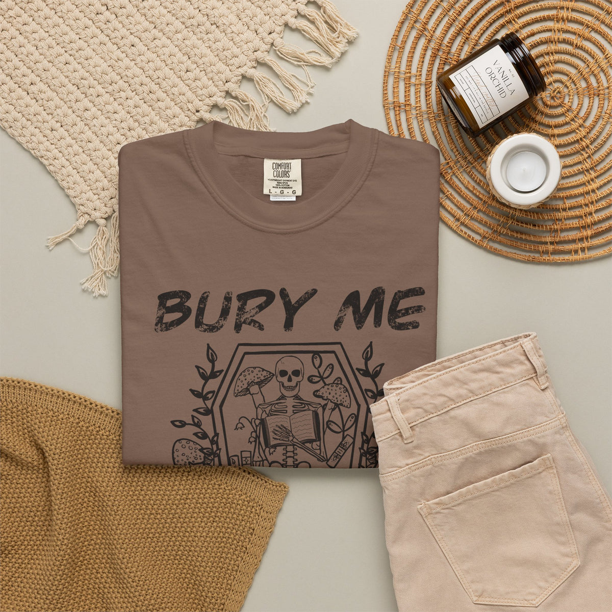 Bury Me with My Books T-Shirt (Comfort Colors brand)