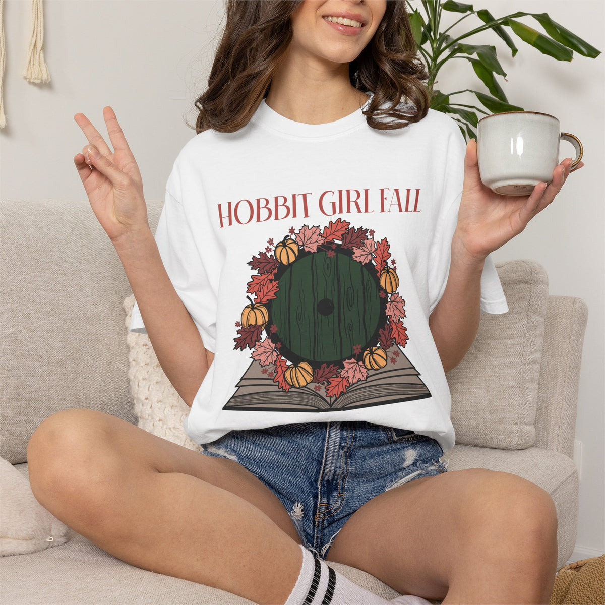 Hobbit Girl Fall T-Shirt (Comfort Colors brand)