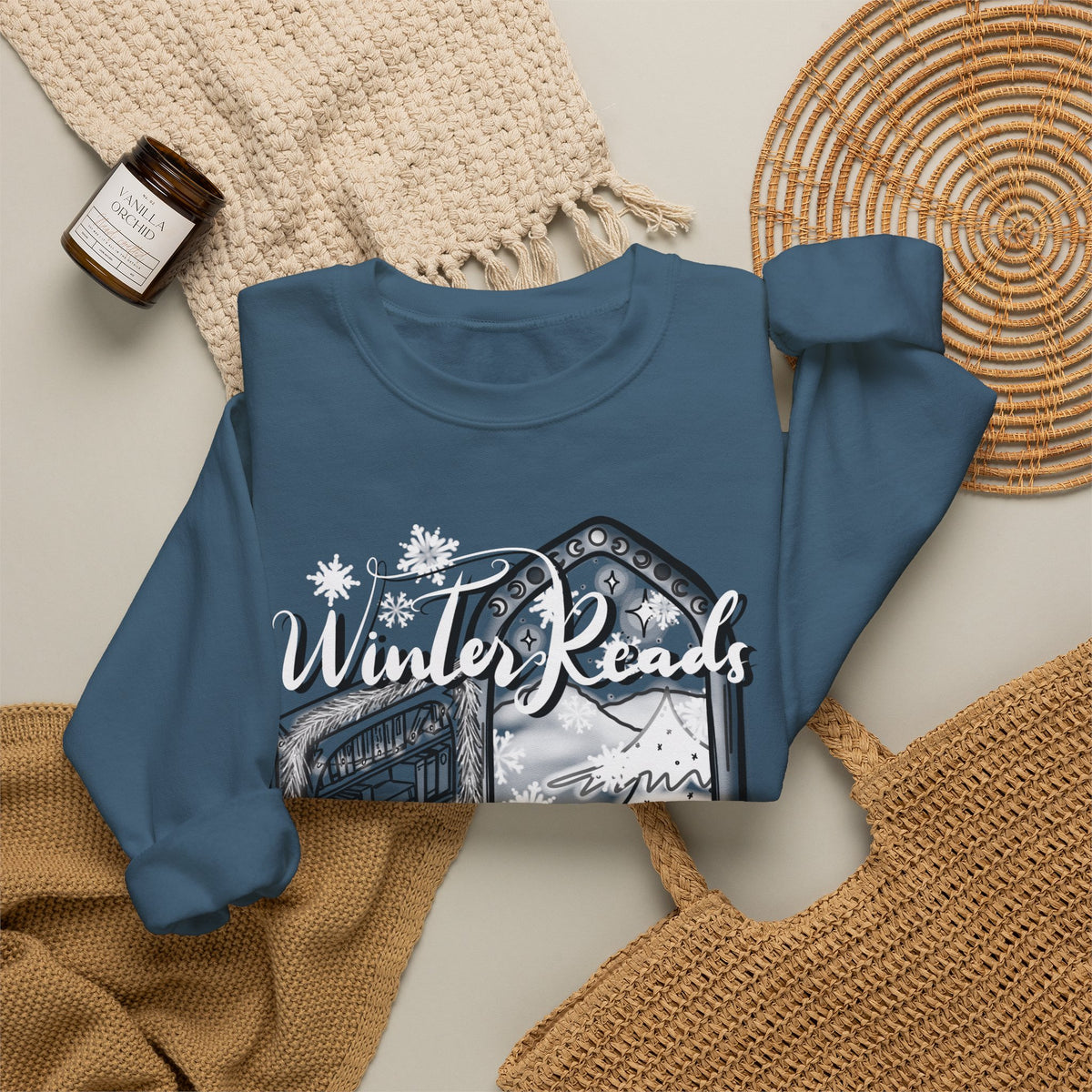 Winter Reads Crewneck Sweatshirt (Gildan brand)