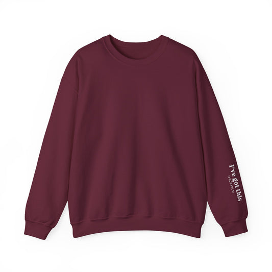 I've Got This (Probably) Sleeve Crewneck Sweatshirt with Sleeve Design (Gildan brand)