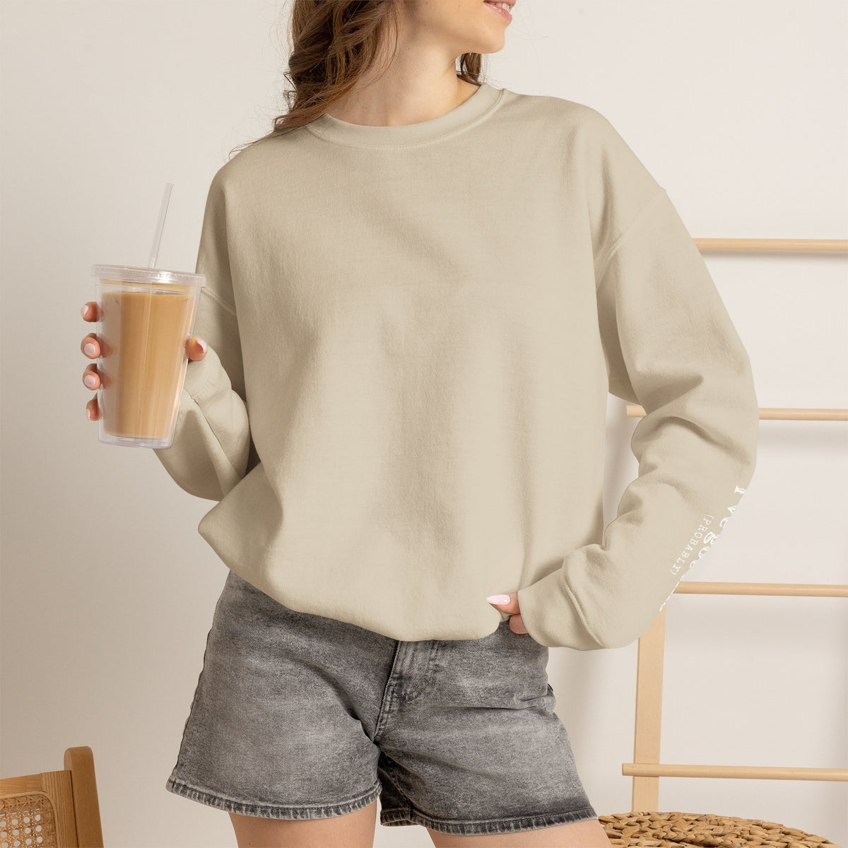 I've Got This (Probably) Sleeve Crewneck Sweatshirt with Sleeve Design (Gildan brand)