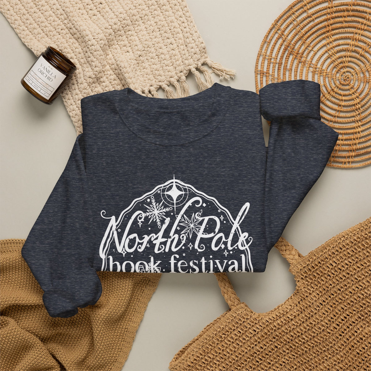 North Pole Book Festival, Crewneck Sweatshirt (Gildan brand)