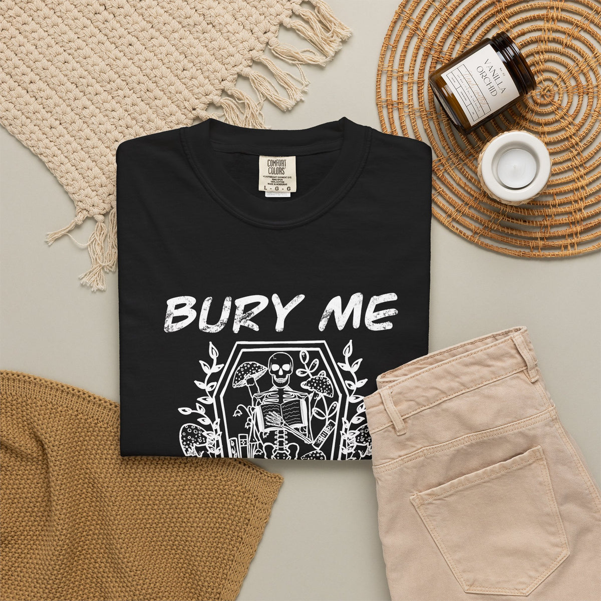 Bury Me with My Books T-Shirt (Comfort Colors brand)