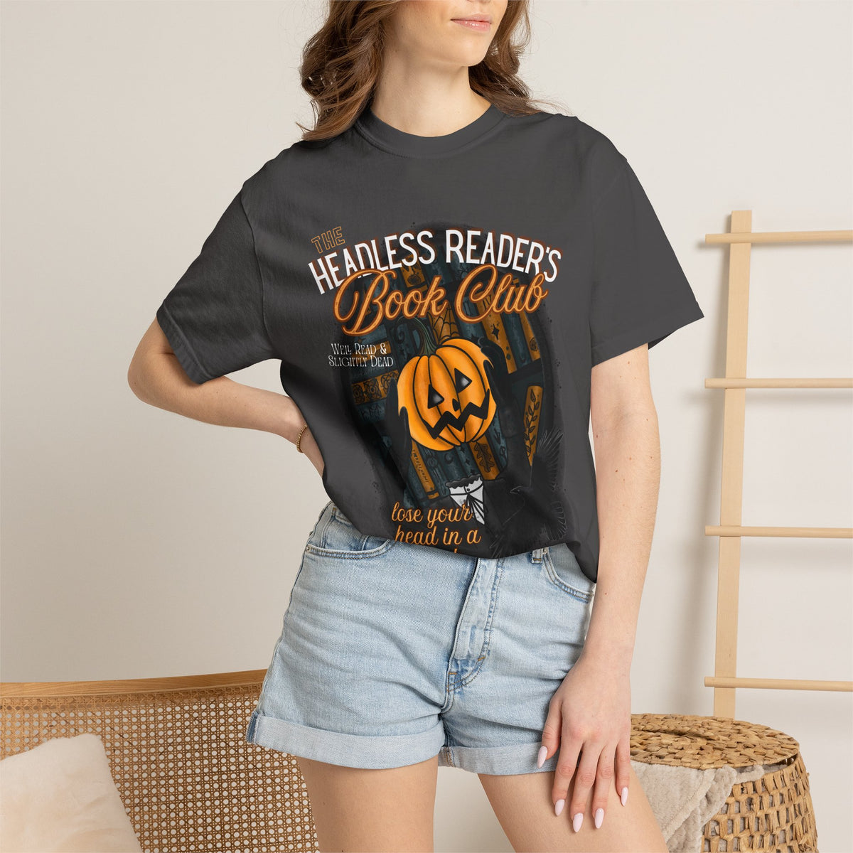 Headless Reader's Book Club T Shirt (Comfort Colors brand)