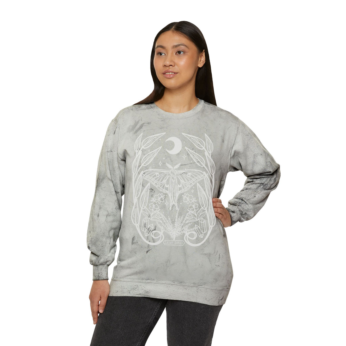 Light Ahead Marble Crewneck Sweatshirt (Comfort Colors brand)