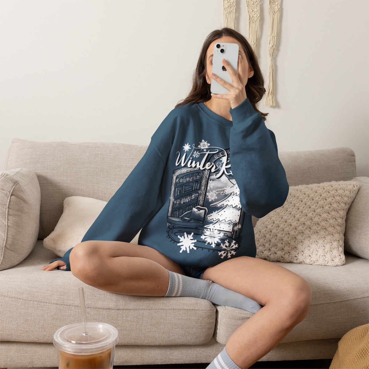 Winter Reads Crewneck Sweatshirt (Gildan brand)