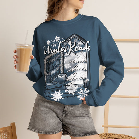 Winter Reads Crewneck Sweatshirt (Gildan brand)