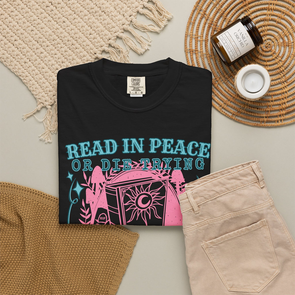 Read in Peace T-Shirt (Comfort Colors brand)