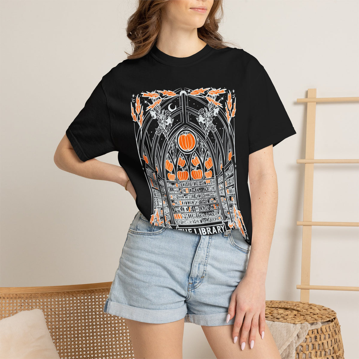Haunted Library T-Shirt (Comfort Colors brand)