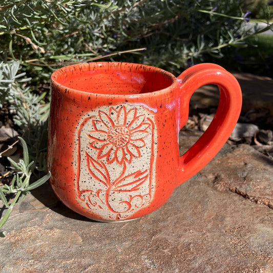Orange Flower Mug