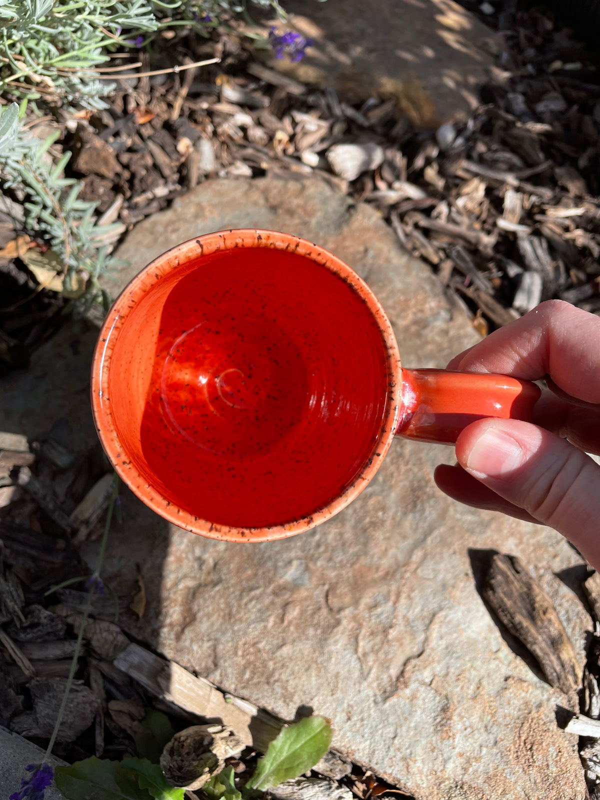 Orange Flower Mug