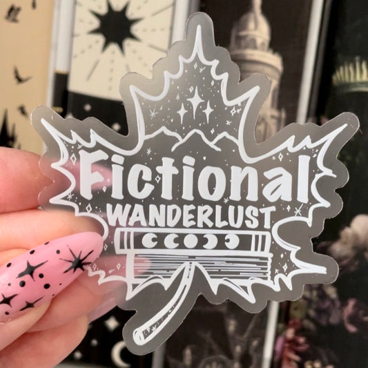 Fictional Wanderlust Clear Leaf Sticker