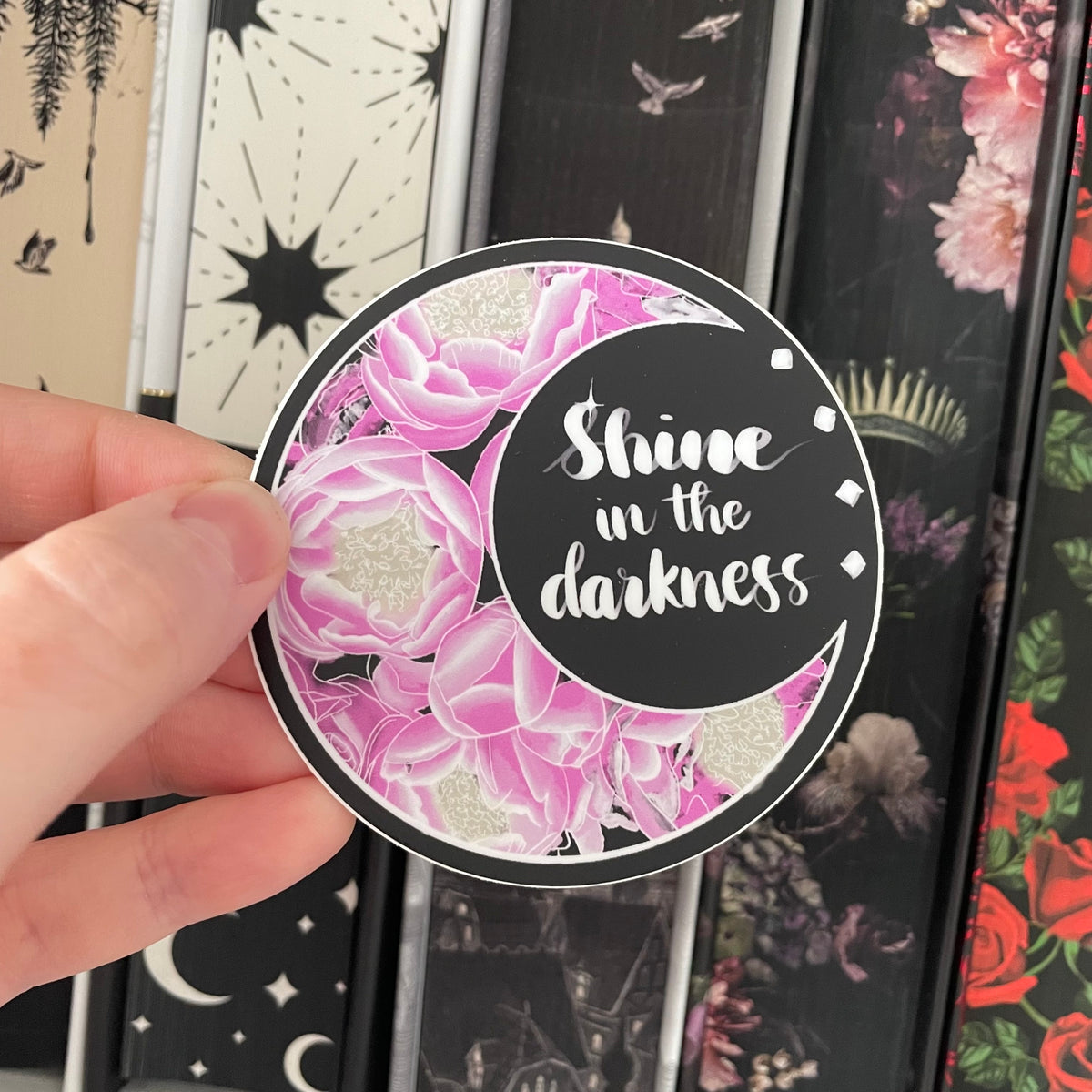 Shine in the Darkness Moon sticker
